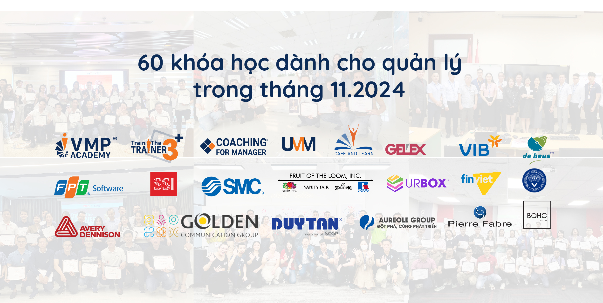 60 khóa học dành cho quản lý trong tháng 11/2024.